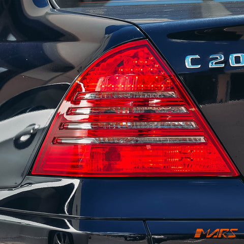 Smoked Red LED Tail Lights for Mercedes - Benz C - Class W203 4 doors Sedan 2000 - 2004 - Mars Performance