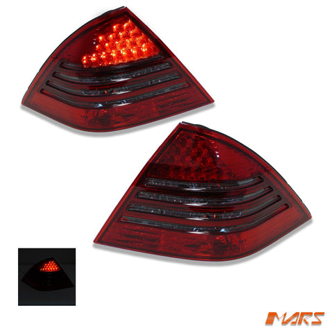 Smoked Red LED Tail Lights for Mercedes - Benz C - Class W203 4 doors Sedan 2000 - 2004 - Mars Performance