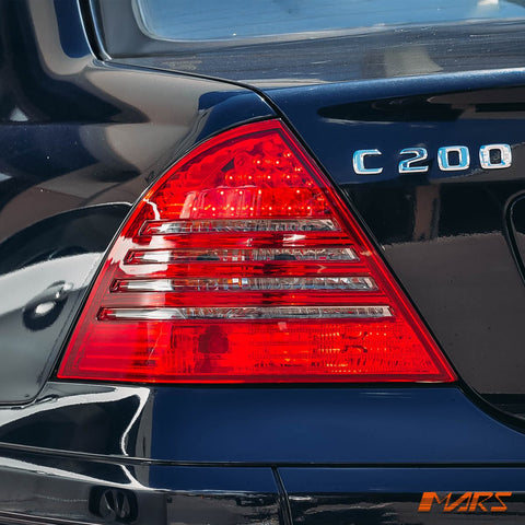 Smoked Red LED Tail Lights for Mercedes - Benz C - Class W203 4 doors Sedan 2000 - 2004 - Mars Performance