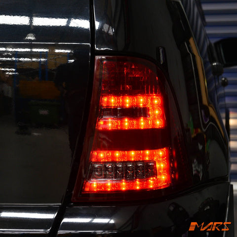 Smoked Red LED Tail Lights for Mercedes - Benz ML - Class W163 1997 - 2005 & ML55 AMG - Mars Performance