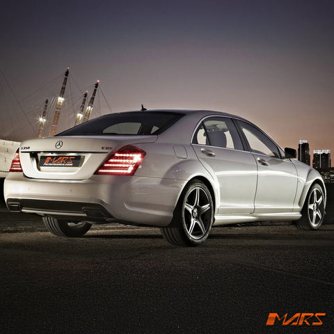 Smoked Red LED Tail Lights for Mercedes - Benz S - Class W221 Sedan 2006 - 2009 & S63 AMG - Mars Performance