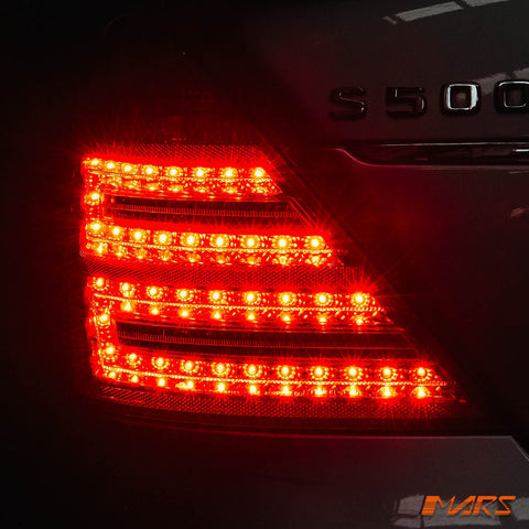 Smoked Red LED Tail Lights for Mercedes - Benz S - Class W221 Sedan 2006 - 2009 & S63 AMG - Mars Performance