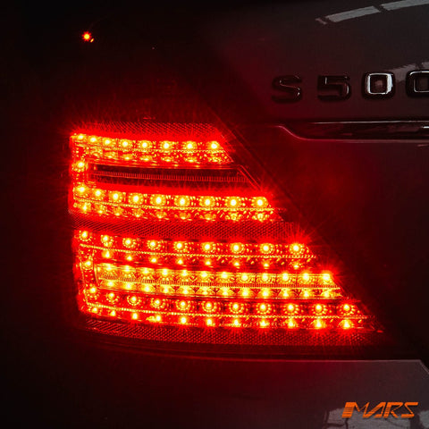 Smoked Red LED Tail Lights for Mercedes - Benz S - Class W221 Sedan 2006 - 2009 & S63 AMG - Mars Performance