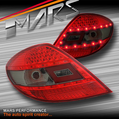 Smoked Red LED Tail Lights for Mercedes - Benz SLK R171 Convertible - Mars Performance