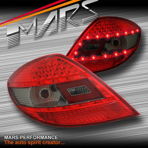 Smoked Red LED Tail Lights for Mercedes - Benz SLK R171 Convertible - Mars Performance