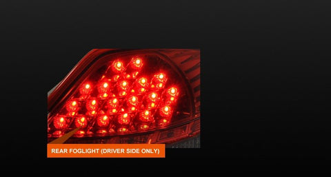 Smoked Red LED Tail Lights for Mercedes - Benz SLK R171 Convertible - Mars Performance