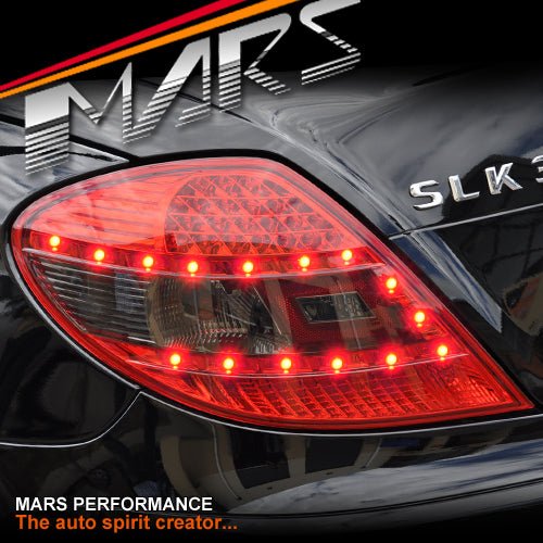 Smoked Red LED Tail Lights for Mercedes - Benz SLK R171 Convertible - Mars Performance