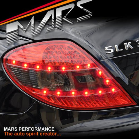 Smoked Red LED Tail Lights for Mercedes - Benz SLK R171 Convertible - Mars Performance
