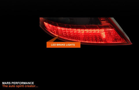 Smoked Red LED Tail Lights for Mercedes - Benz SLK R171 Convertible - Mars Performance