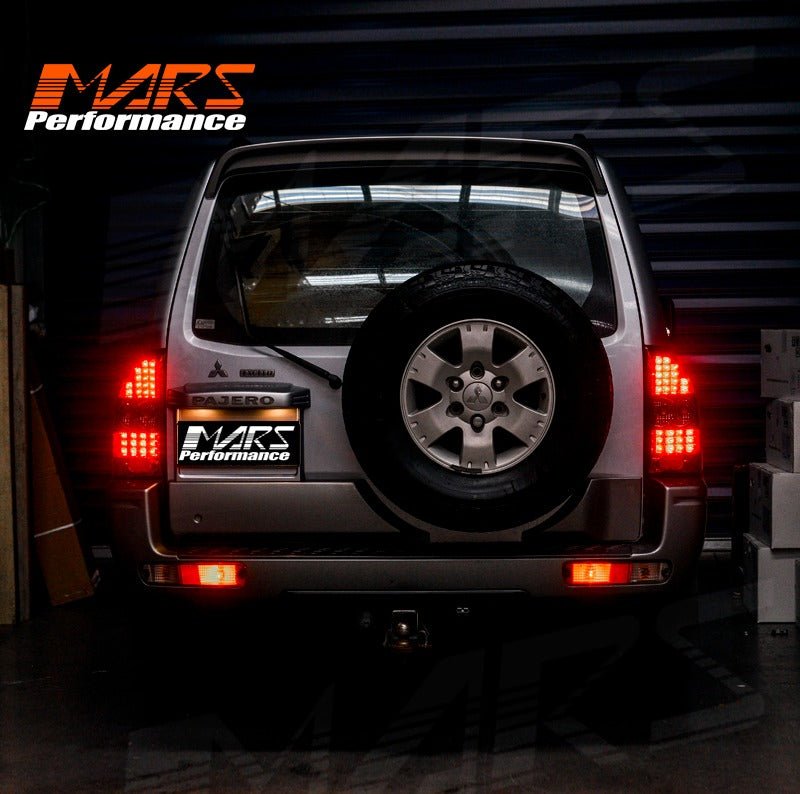 Smoked Red LED Tail lights for Mitsubishi Pajero NM NP 2000 - 2006 - Mars Performance
