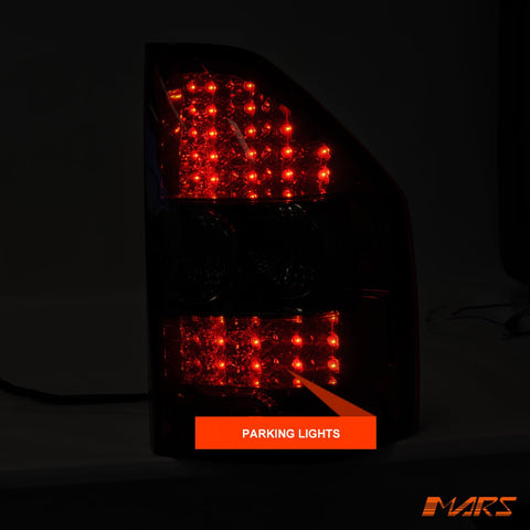 Smoked Red LED Tail lights for Mitsubishi Pajero NM NP 2000 - 2006 - Mars Performance