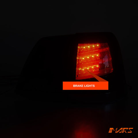 Smoked Red LED Tail Lights for TOYOTA LANDCRUISER FJ200 LC200 200 Series 2007 - 2015 - Mars Performance