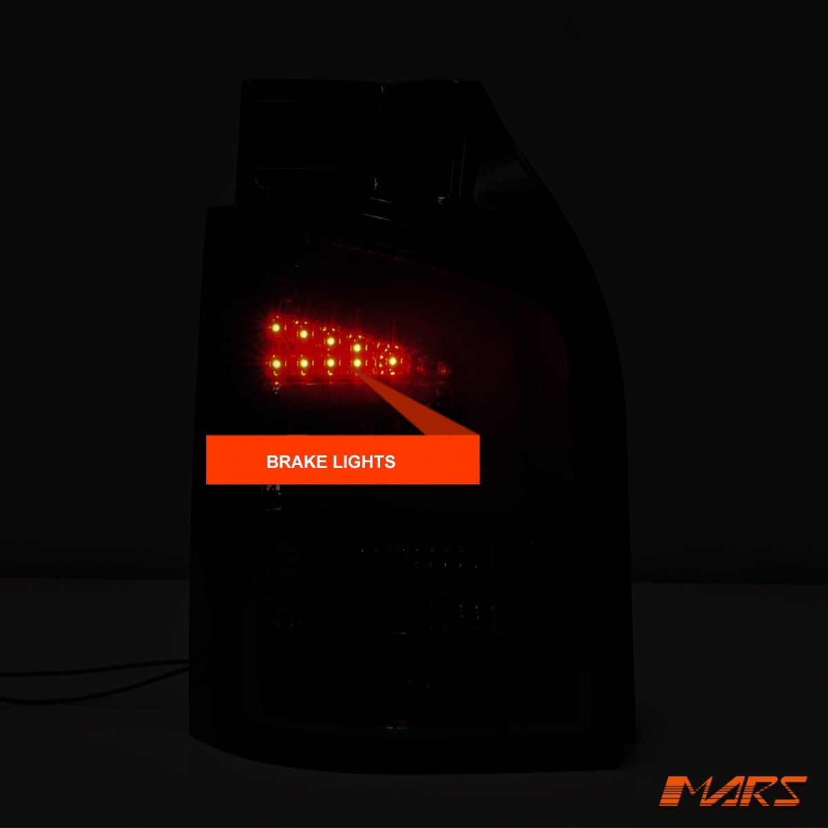 Smoked Red LED Tail lights for Volkswagen VW Transporter T5 04 - 15 with LED Indicators - Mars Performance