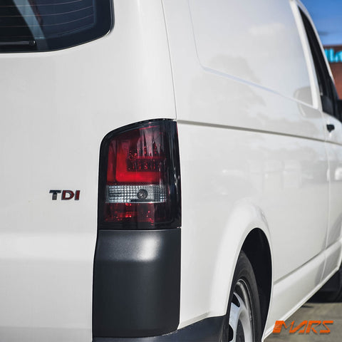 Smoked Red LED Tail lights for Volkswagen VW Transporter T5 04 - 15 with LED Indicators - Mars Performance