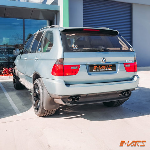 Smoked Red LED Tail Lights & Tail Gate Garnish for BMW X5 E53 2000 - 2003 Pre LCI - Mars Performance