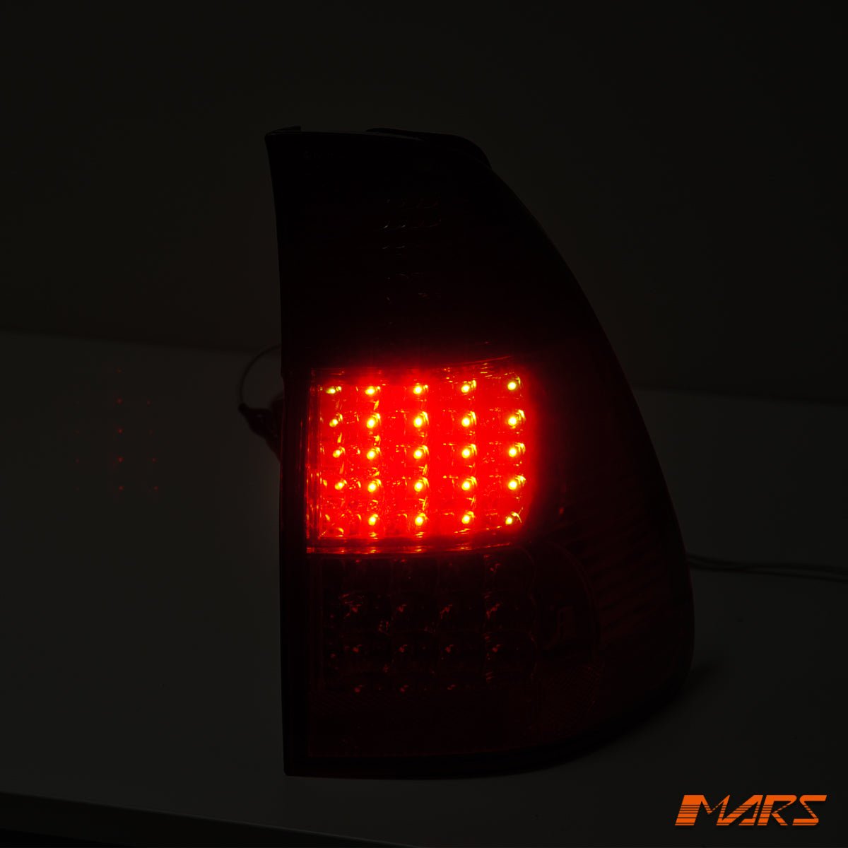 Smoked Red LED Tail Lights & Tail Gate Garnish for BMW X5 E53 2000 - 2003 Pre LCI - Mars Performance