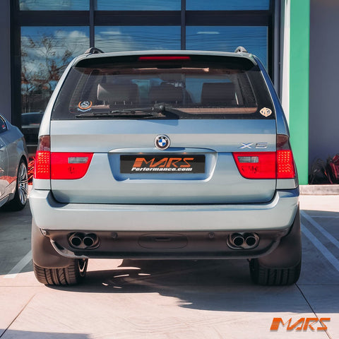 Smoked Red LED Tail Lights & Tail Gate Garnish for BMW X5 E53 2000 - 2003 Pre LCI - Mars Performance
