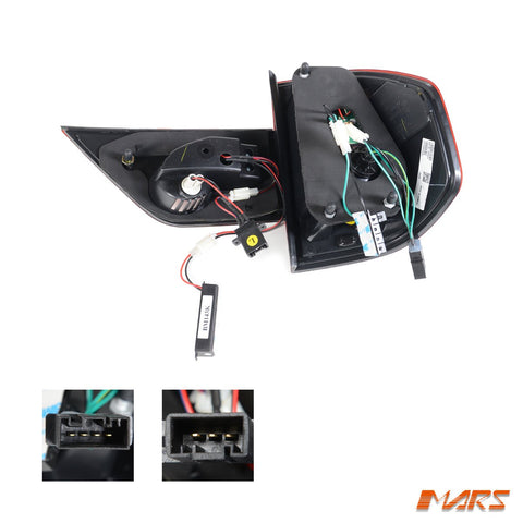 Smoked Red Led Tail lights & Trunk Garnish for BMW E83 X3 Pre LCI 2004 - 2007 - Mars Performance