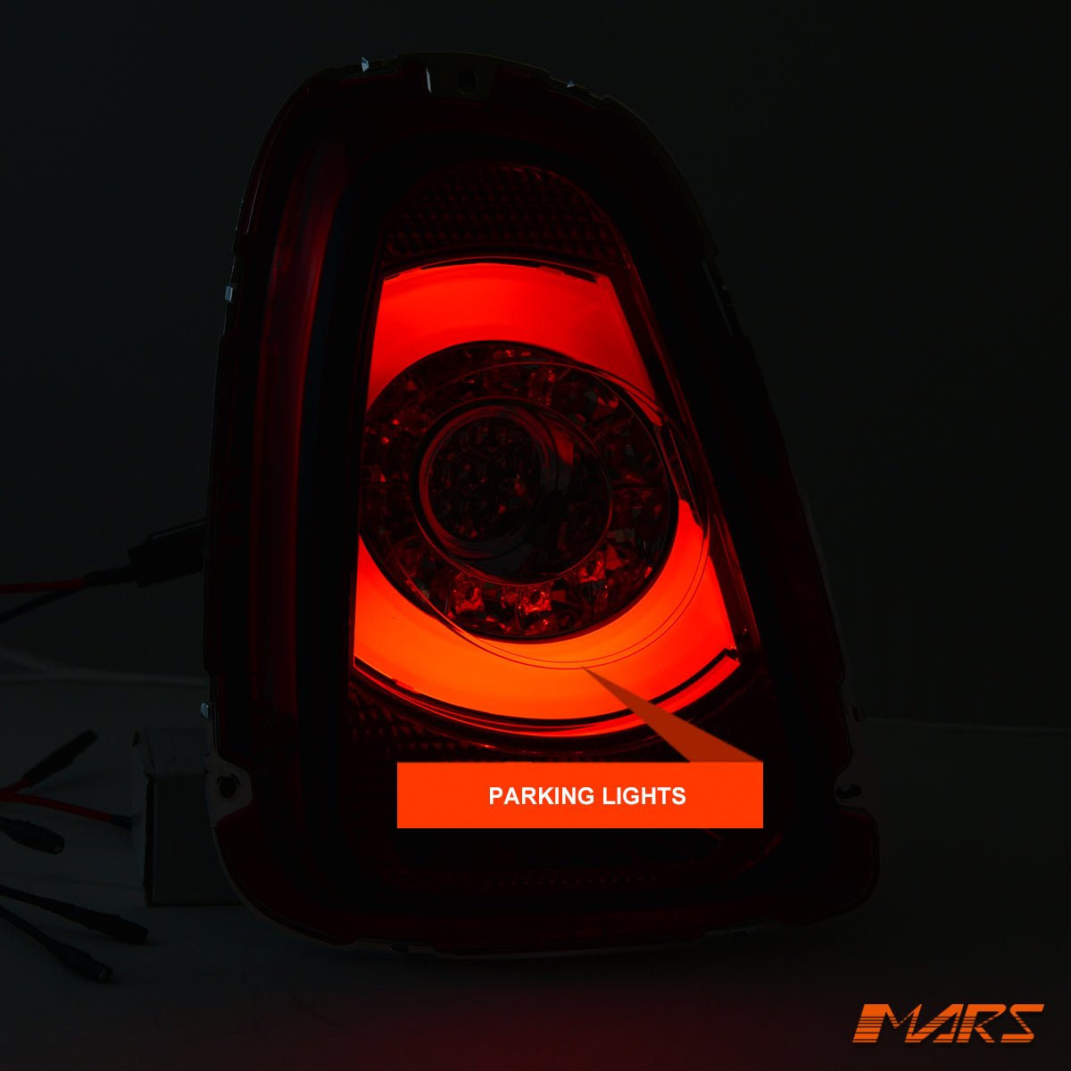 Smoked Red Tail lights with 3D Stripe Bar & LED Indicators for Mini Cooper Hatch R56 LCI 2010 - 2013 - Mars Performance