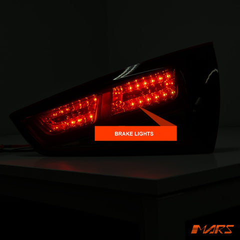 Smoked Red upgrade 3D LED Stripe Bar Tail Lights for AUDI A1 8X 2010 - 2014 Hatch - Mars Performance