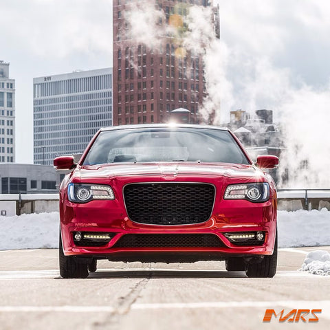 SRT Style Front Bumper Bar Bodykit with Grill & DRL Lights for Chrysler 300 LX 2012 - 2021 - Mars Performance