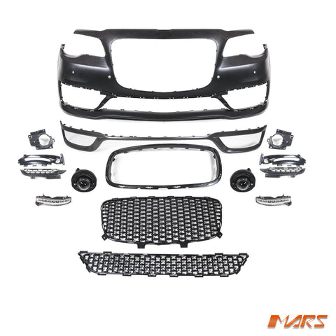 SRT Style Front Bumper Bar Bodykit with Grill & DRL Lights for Chrysler 300 LX 2012 - 2021 - Mars Performance
