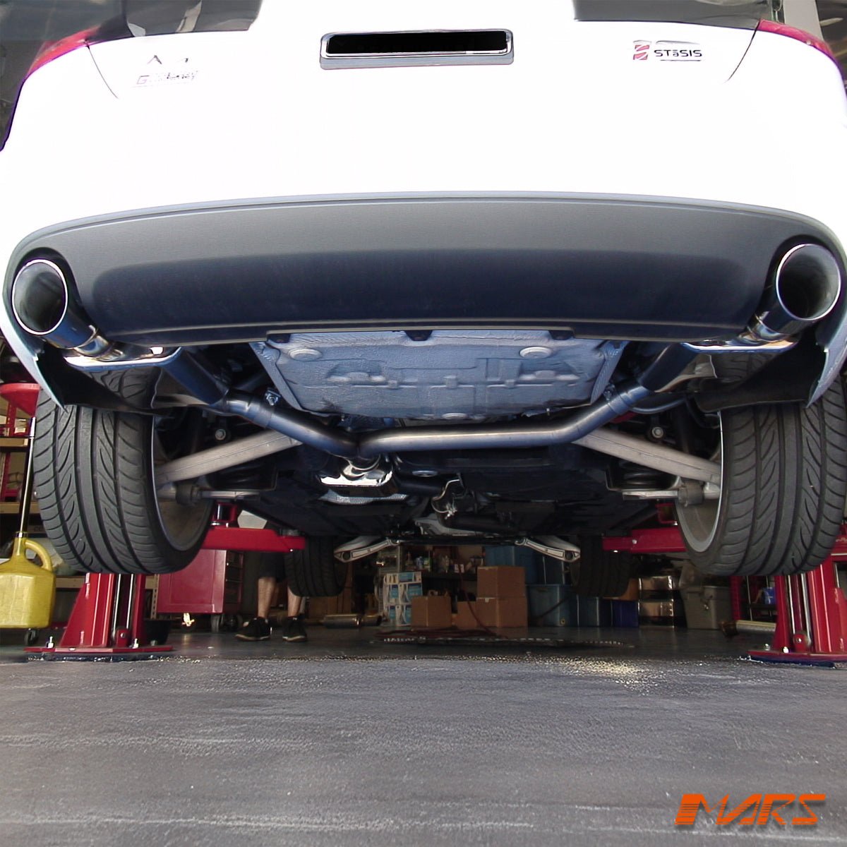 Twin Exhaust outlet Rear Bumper bar Diffuser Bodykit for AUDI A4 B8 2012 - 2015 Sedan - Mars Performance