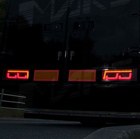 Universal Fit Full LED 3D Stripe Tail lights with dynamic indicators for 24V Truck & Trailer - Mars Performance