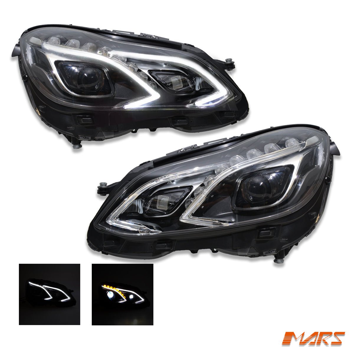 Upgrade FULL LED AMG E63 Style Projector Head Lights for Mercedes - Benz E - Class W212 2013 - 2016 - Mars Performance