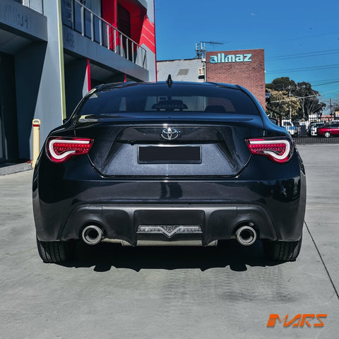 VALENTI JDM Clear Red Full LED 3D Stripe Bar Tail lights with Sequential Indicators for Toyota 86 ZN6 GT GTS & Subaru BRZ ZC6 - Mars Performance