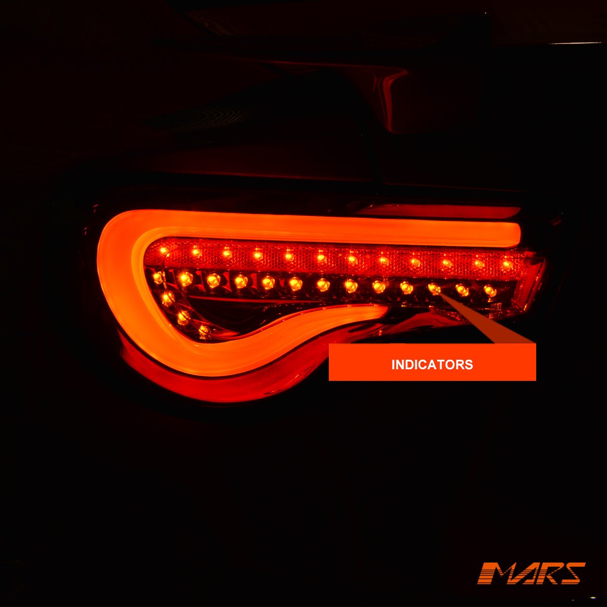 VALENTI Smoked Full LED 3D Red Stripe Bar Tail lights with Sequential Indicators for Toyota 86 ZN6 GT GTS & Subaru BRZ ZC6 - Mars Performance