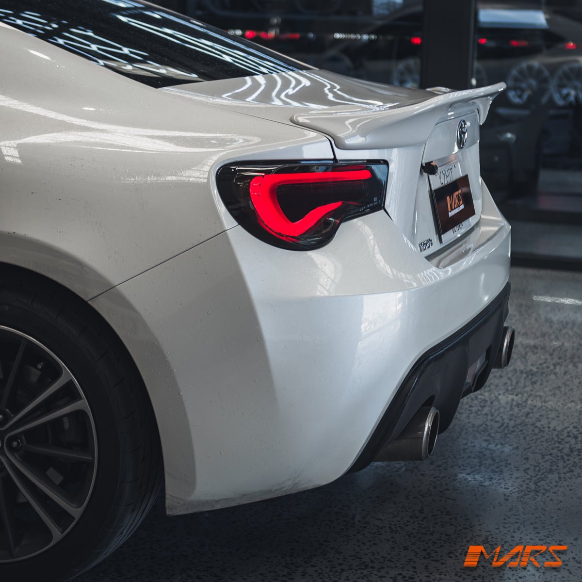 VALENTI Smoked Full LED 3D White Stripe Bar Tail lights with Sequential Indicators for Toyota 86 ZN6 GT GTS & Subaru BRZ ZC6 - Mars Performance