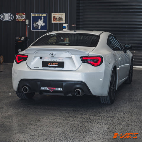 VALENTI Smoked Full LED 3D White Stripe Bar Tail lights with Sequential Indicators for Toyota 86 ZN6 GT GTS & Subaru BRZ ZC6 - Mars Performance