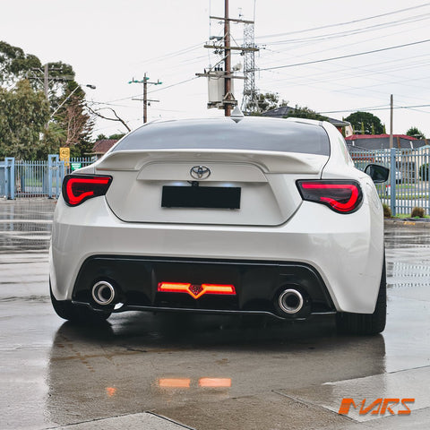 VALENTI Smoked Full LED 3D White Stripe Bar Tail lights with Sequential Indicators for Toyota 86 ZN6 GT GTS & Subaru BRZ ZC6 - Mars Performance