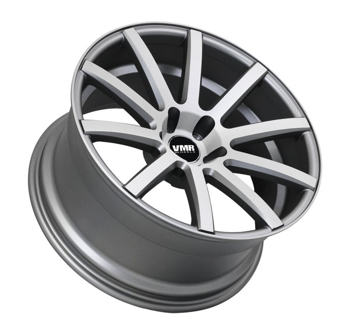 VMR V702 4 x 19 Inch Matte Gunmetal with Aluminium Brushed Face Alloy Wheels Rims 5x112 - Mars Performance