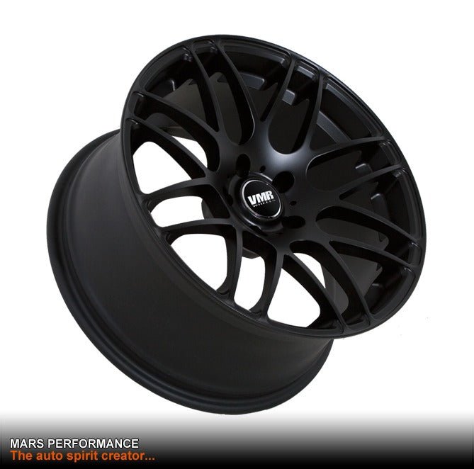 VMR V718 19x8.5 Inch Matt Black Concave Alloy Wheels Rims 5x112 - Mars Performance