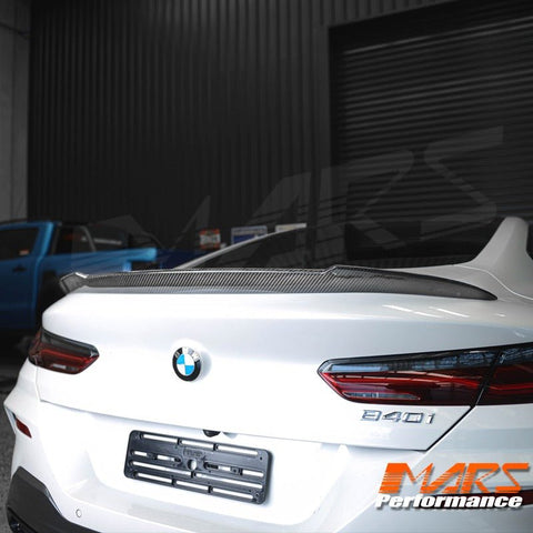 VST Style Carbon Fibre Rear Trunk Lip Spoiler Wing Bodykit for BMW 8 Series G15 Coupe & M8 F92 2019 - 2023 - Mars Performance