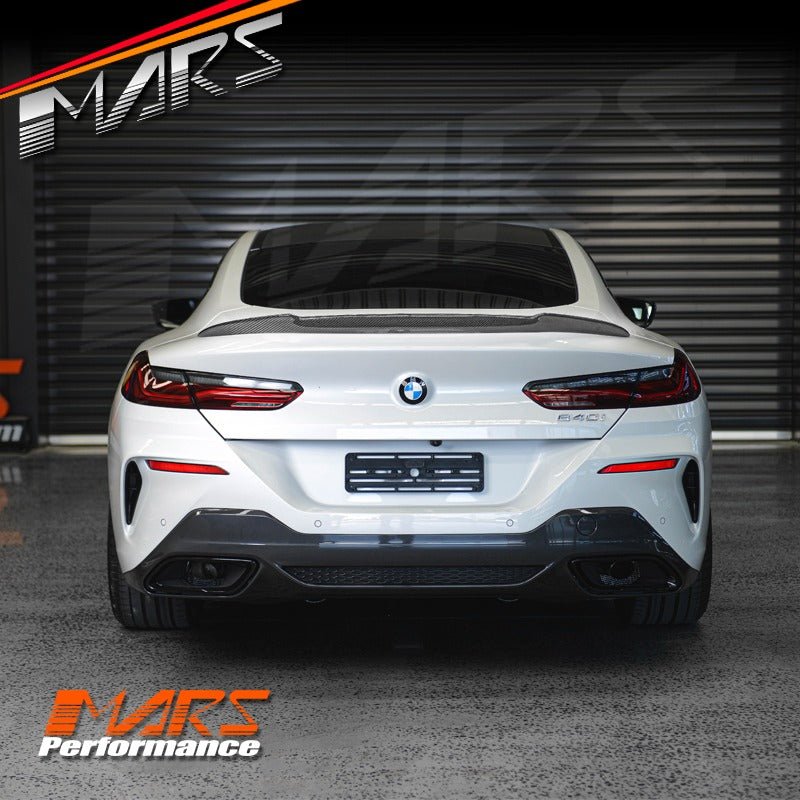 VST Style Carbon Fibre Rear Trunk Lip Spoiler Wing Bodykit for BMW 8 Series G15 Coupe & M8 F92 2019 - 2023 - Mars Performance