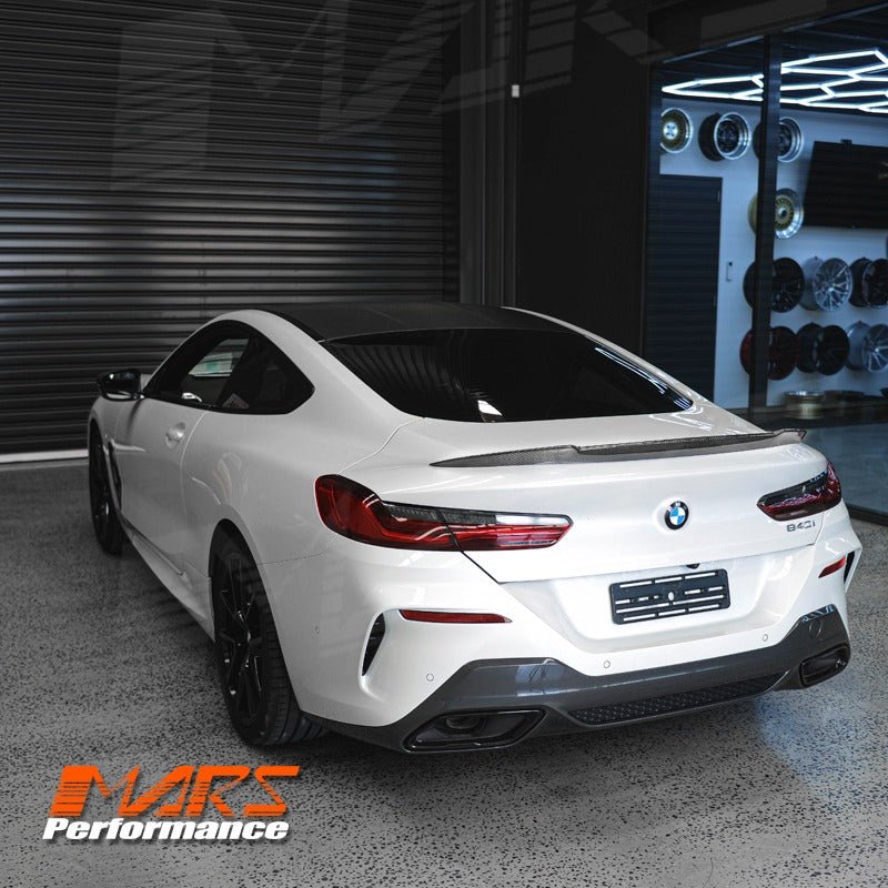 VST Style Carbon Fibre Rear Trunk Lip Spoiler Wing Bodykit for BMW 8 Series G15 Coupe & M8 F92 2019 - 2023 - Mars Performance
