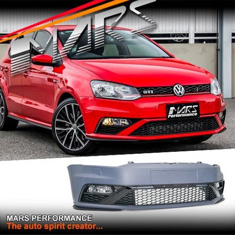 VW GTi Style Front Bumper Bar for VolksWagen VW POLO 6R & 6C 10 - 18 - Mars Performance
